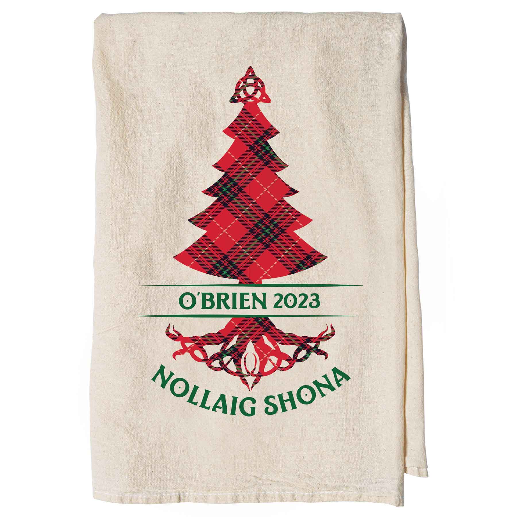 Personalized Christmas Tree Merry Christmas Tea Dish Towel