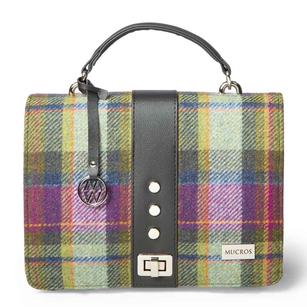 Fiona Handbag, Purple Plaid