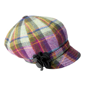 Newsboy Cap, Purple Plaid