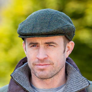 Trinity Newsboy Cap- Green Tweed