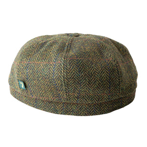 Driving Cap, Green Tweed