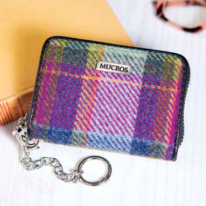 Credit Card Holder, Purple Plaid