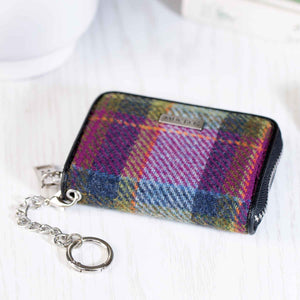 Credit Card Holder, Purple Plaid