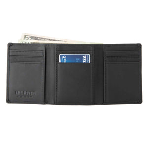 Tri Fold Wallet- Black - Creative Irish Gifts