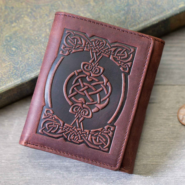 Tri Fold Wallet- Brown - Creative Irish Gifts