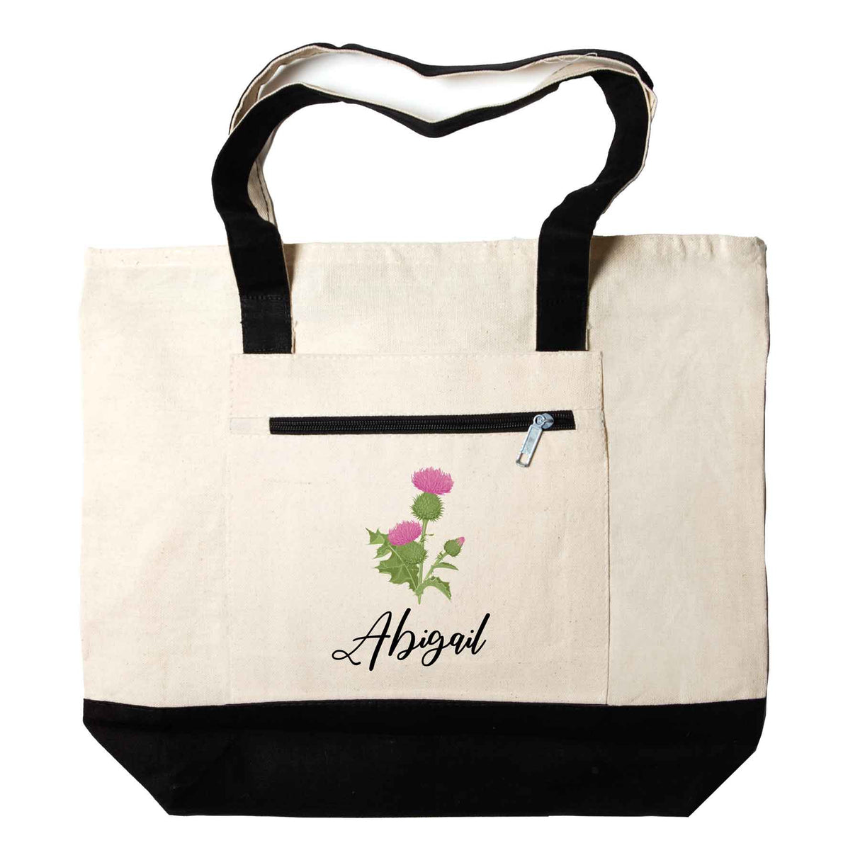 Personalized Scottish Thistle Tote Bag