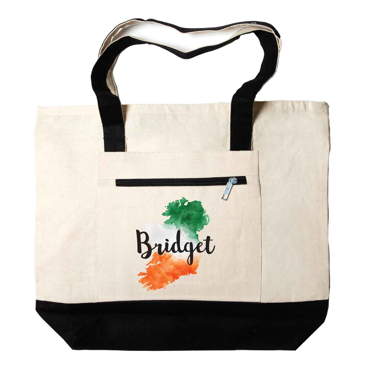 Personalized Ireland Map Flag Tote Bag