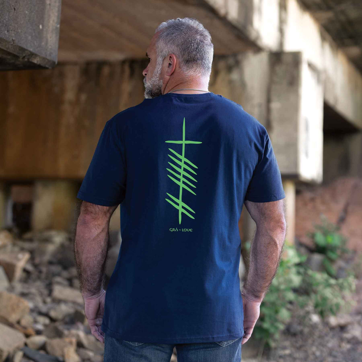 Ogham Love T-Shirt, Navy