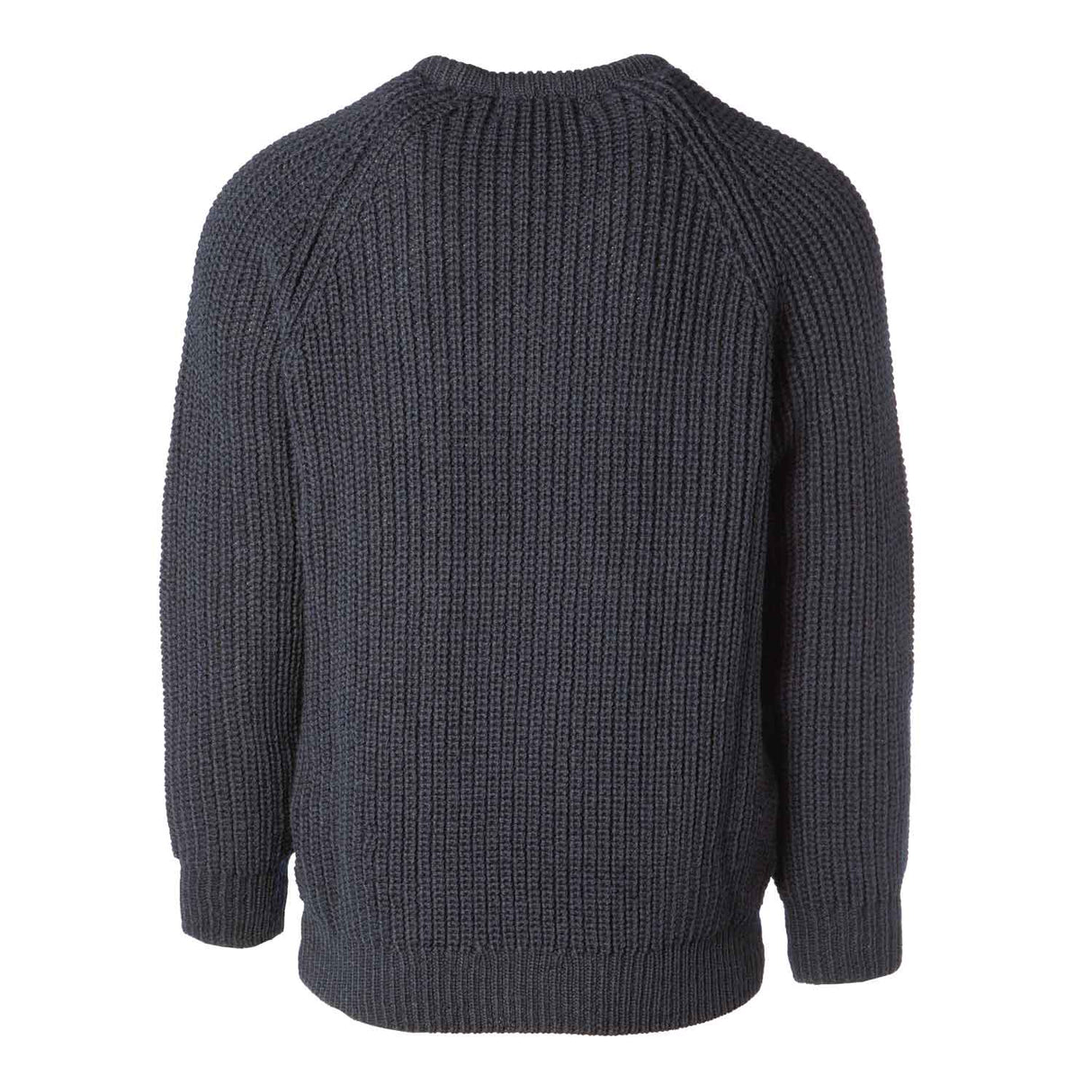 Fisherman Rib Crewneck Wool Sweater