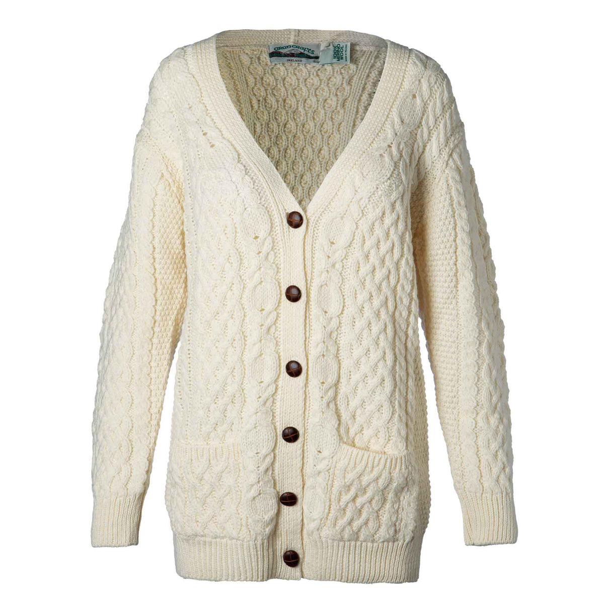 Adare Boyfriend Button Up Cardigan - Natural