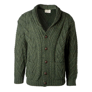 Men's Shawl Collar Cardigan, Army Green