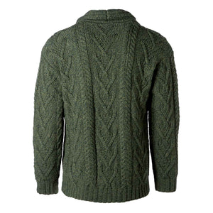 Men's Shawl Collar Cardigan, Army Green