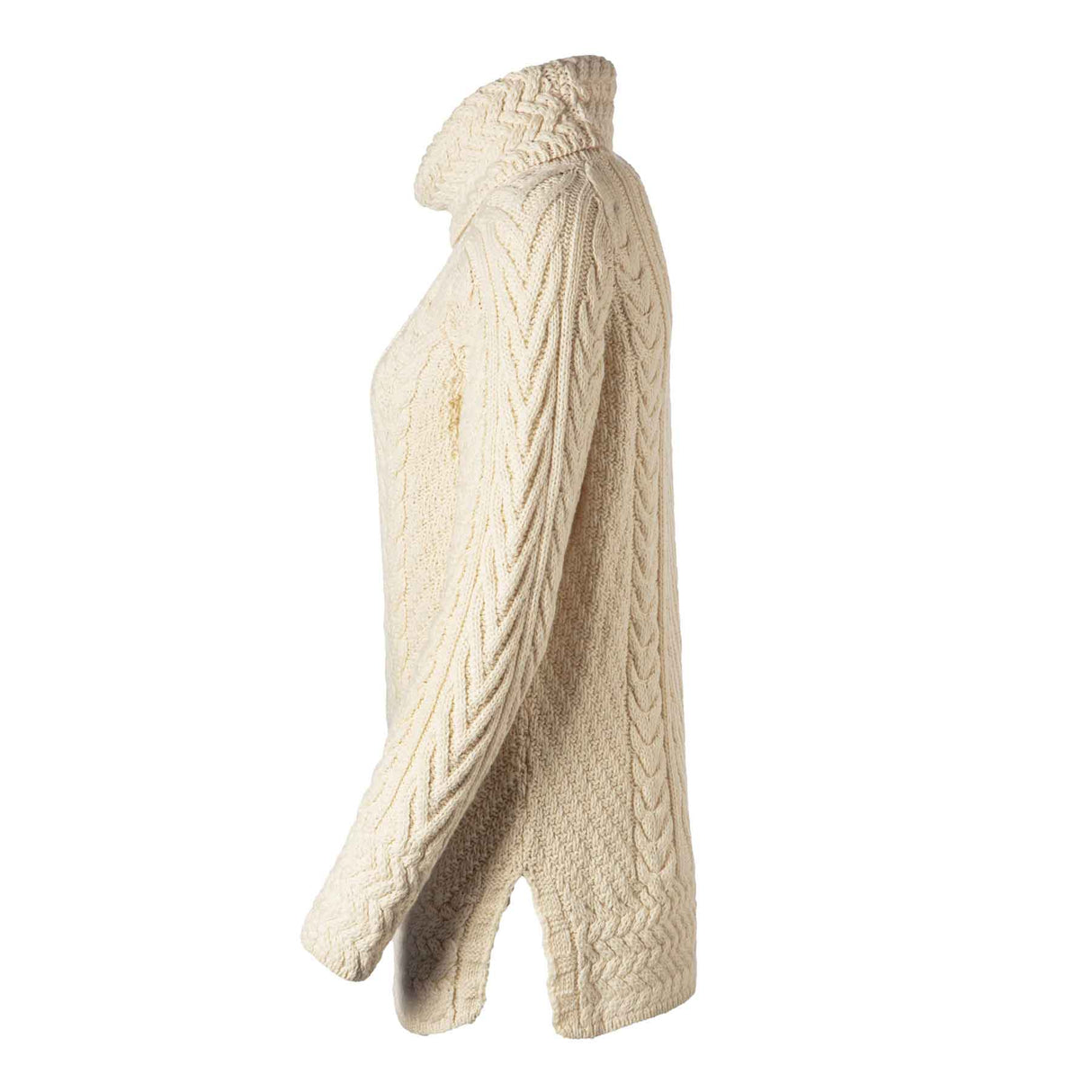 Women's Cowl Neck Sweater, Natural