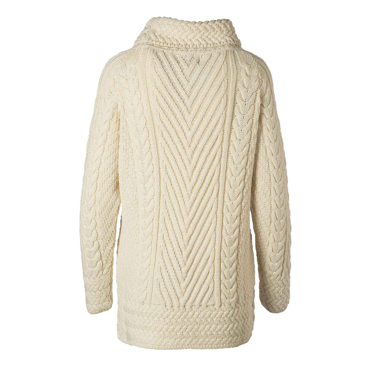 Women's Cowl Neck Sweater, Natural