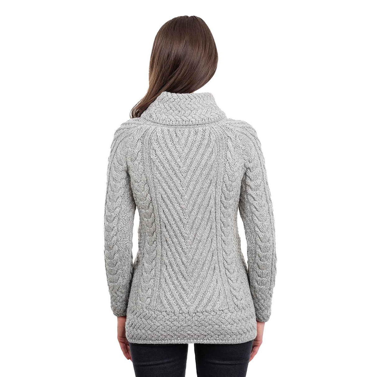 Women's Cowl Neck Sweater, Grey