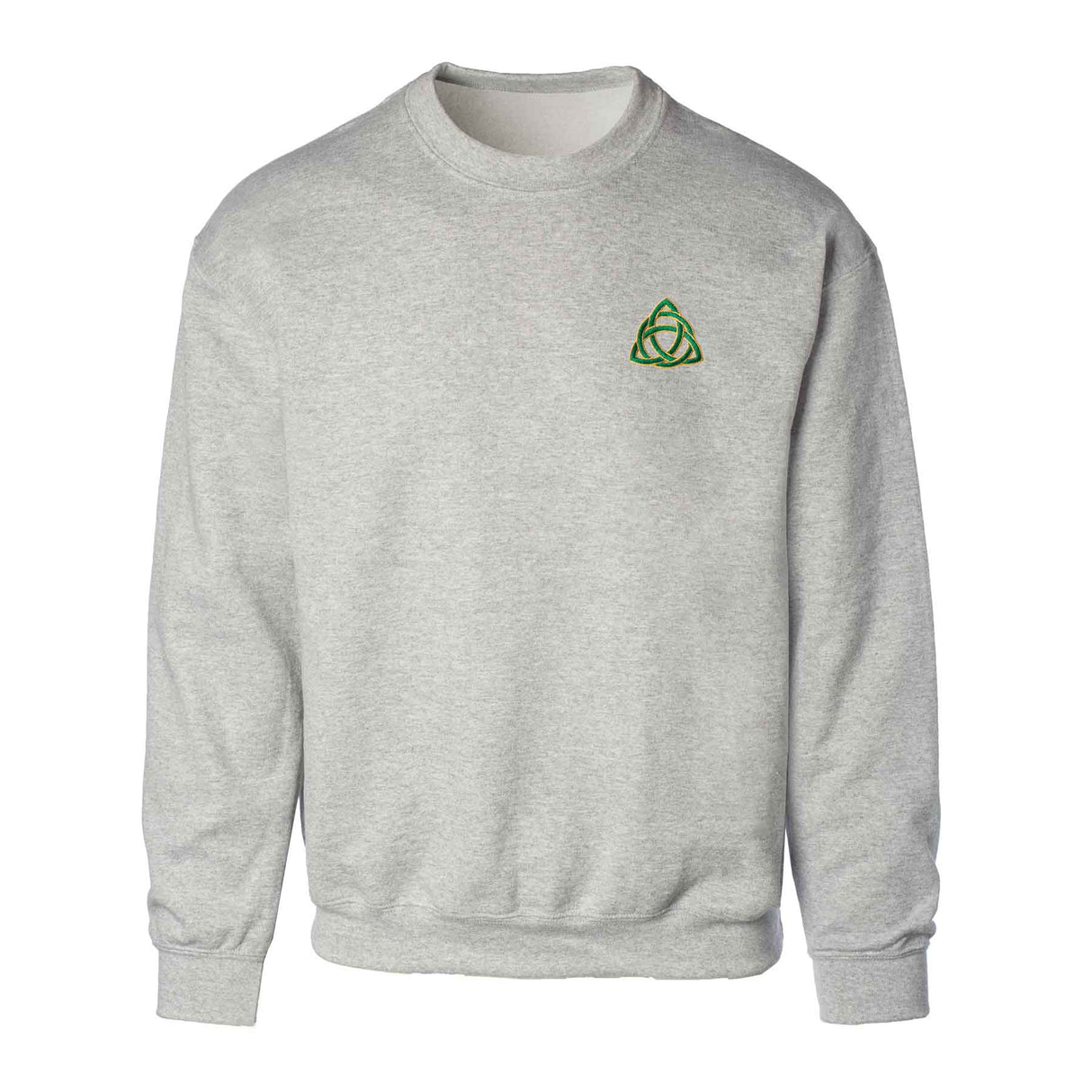 Celtic Trinity Knot Embroidered Personalized Sweatshirt- Gray