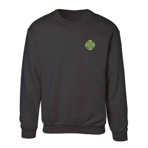 Celtic Cross Embroidered Personalized Sweatshirt- Black