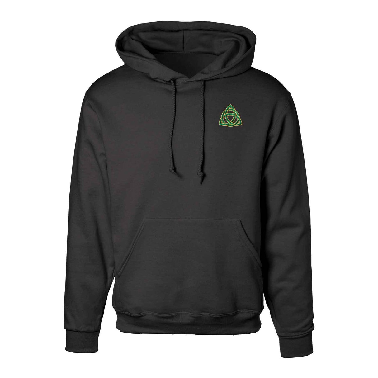 Celtic Trinity Knot Embroidered Personalized Hoodie- Black