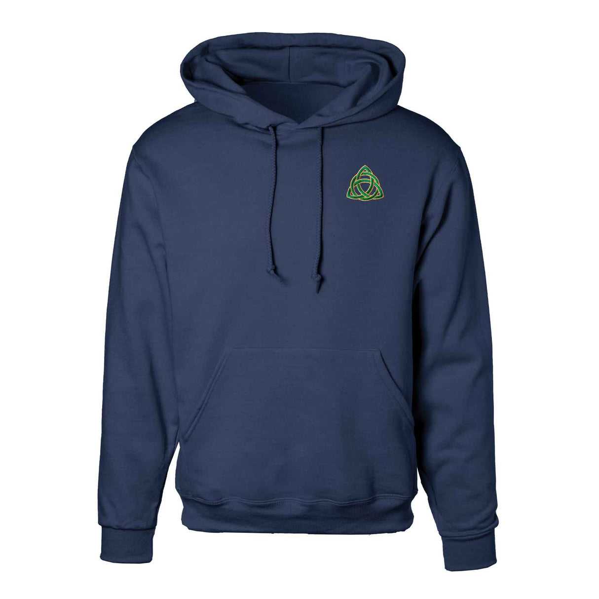 Celtic Trinity Knot Embroidered Personalized Hoodie- Navy