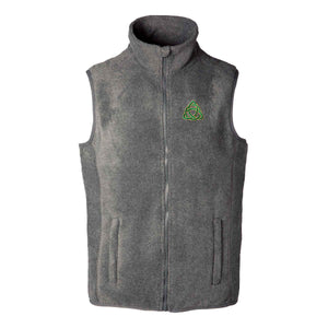 Celtic Trinity Knot Embroidered Personalized Fleece Vest- Charcoal