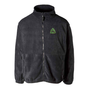 Celtic Trinity Knot Embroidered Personalized Fleece Full Zip- Black