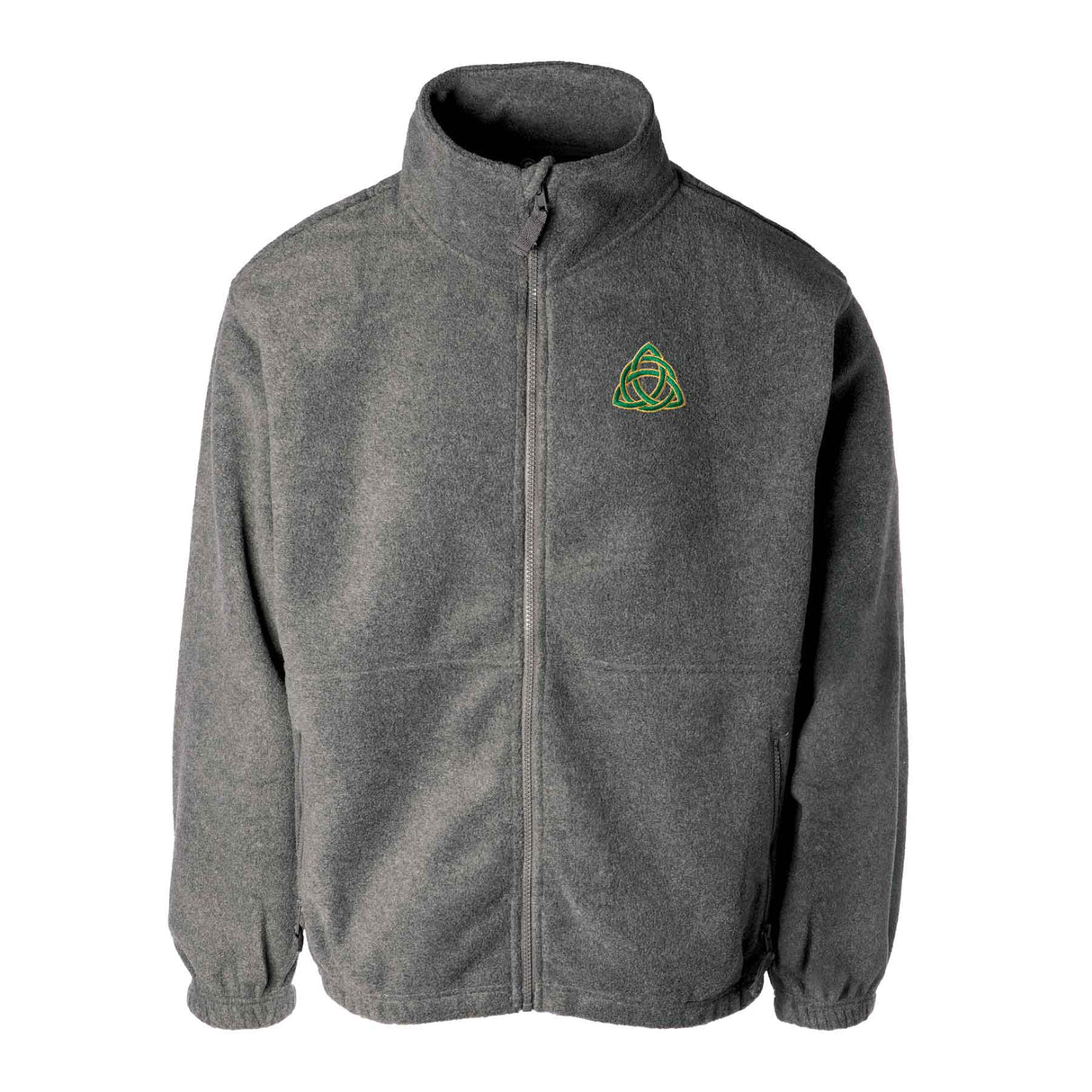 Celtic Trinity Knot Embroidered Personalized Fleece Full Zip- Charcoal