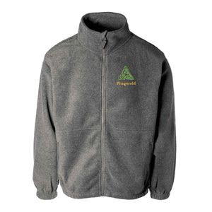 Celtic Triangle Knot Embroidered Personalized Fleece Full Zip- Charcoal