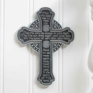 May The Road Rise Irish Blessing Cross