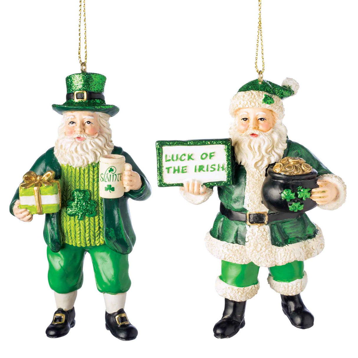 Santa Ornament Set