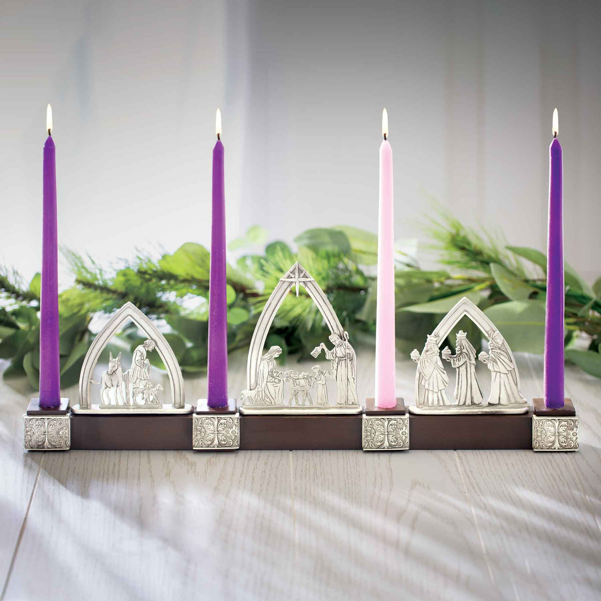 Nativity Advent Candle Holder