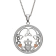 Claddagh and Trinity CZ Necklace - Creative Irish Gifts