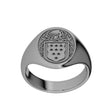 Silver Florentine Finish Ladies Oval Coat Of Arms Ring - Creative Irish Gifts