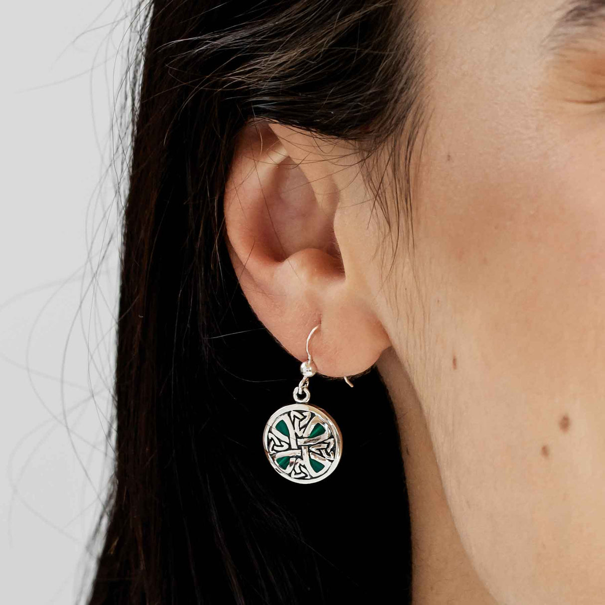 The Sun Cross Celtic Knotwork Drop Earrings