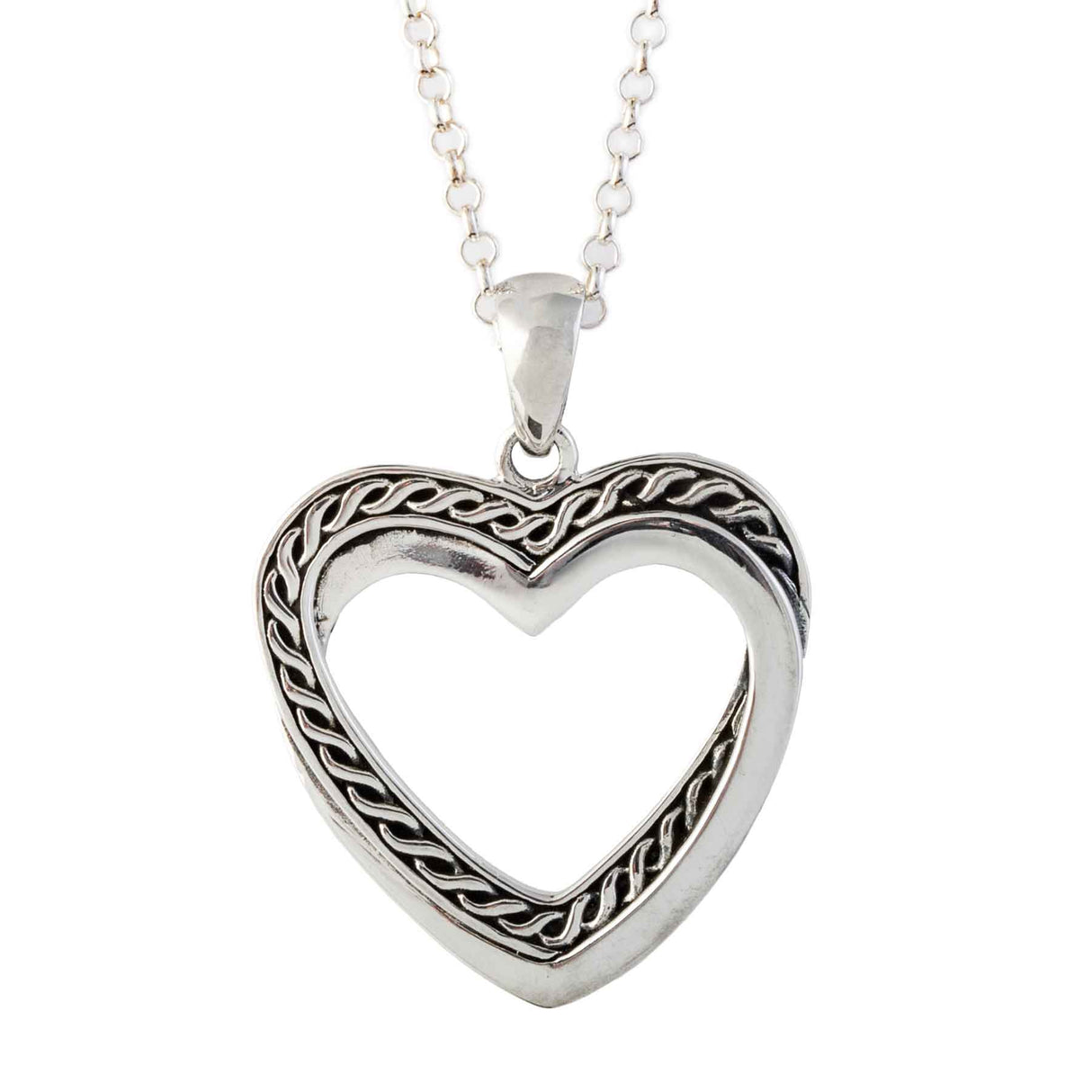 Infinite Celtic Knotwork Heart Pendant Necklace