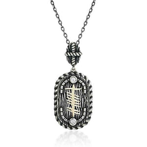 Ogham Necklace with Moissanite Stones - Creative Irish Gifts