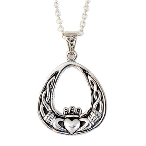 Celtic Knotwork Claddagh Pendant - Creative Irish Gifts