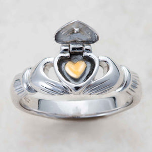 Secret Heart of Gold Ring- Size 8.5