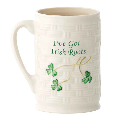 Belleek I've Got Irish Roots Mug