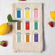 Dublin Doors Tea Towel - Creative Irish Gifts