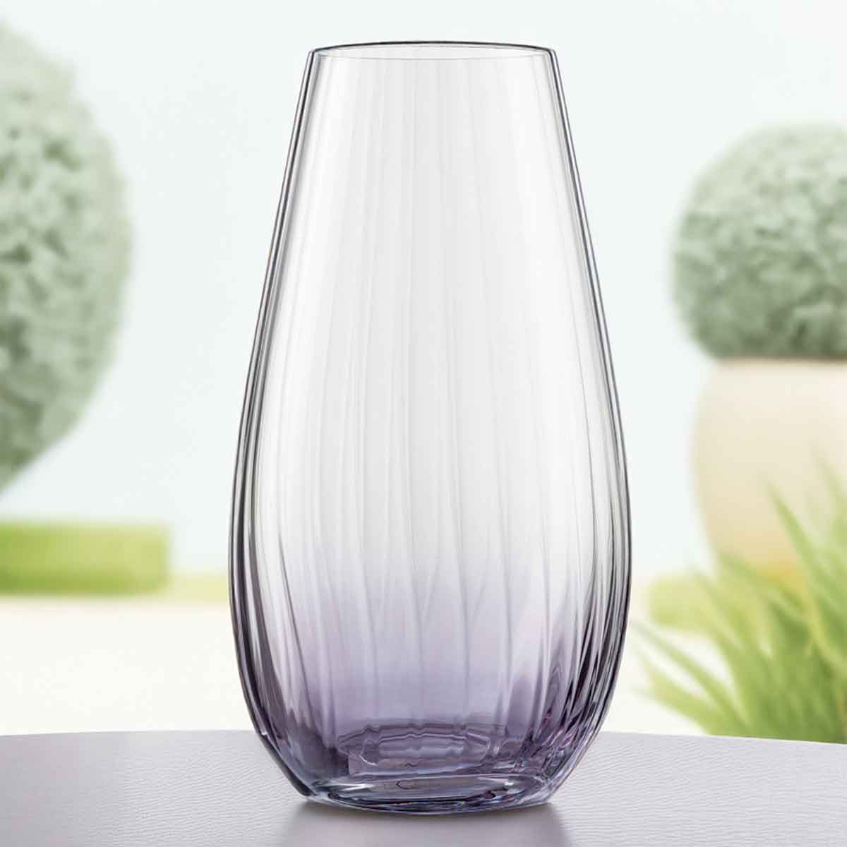 Galway Crystal Erne 12" Vase- Amethyst