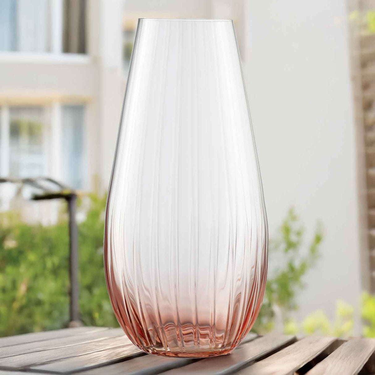 Galway Crystal Erne 12" Vase- Blush