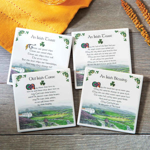 Irish Toasts Coasters- Set of 4