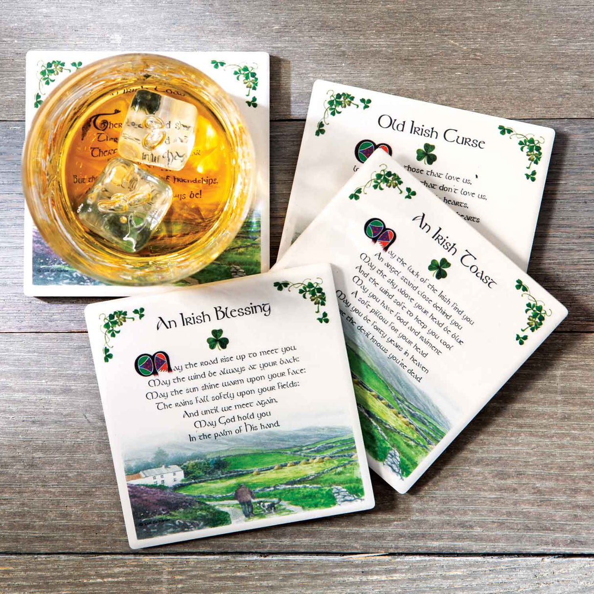 Irish Toasts Coasters- Set of 4