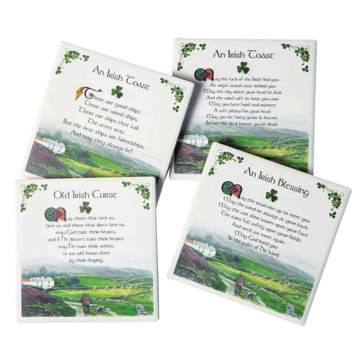 Irish Toasts Coasters- Set of 4