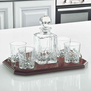 Galway Longford Decanter Square Decanter Tray Set