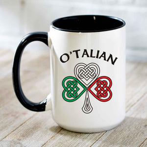 O'talian Irish Italian Shamrock Mug