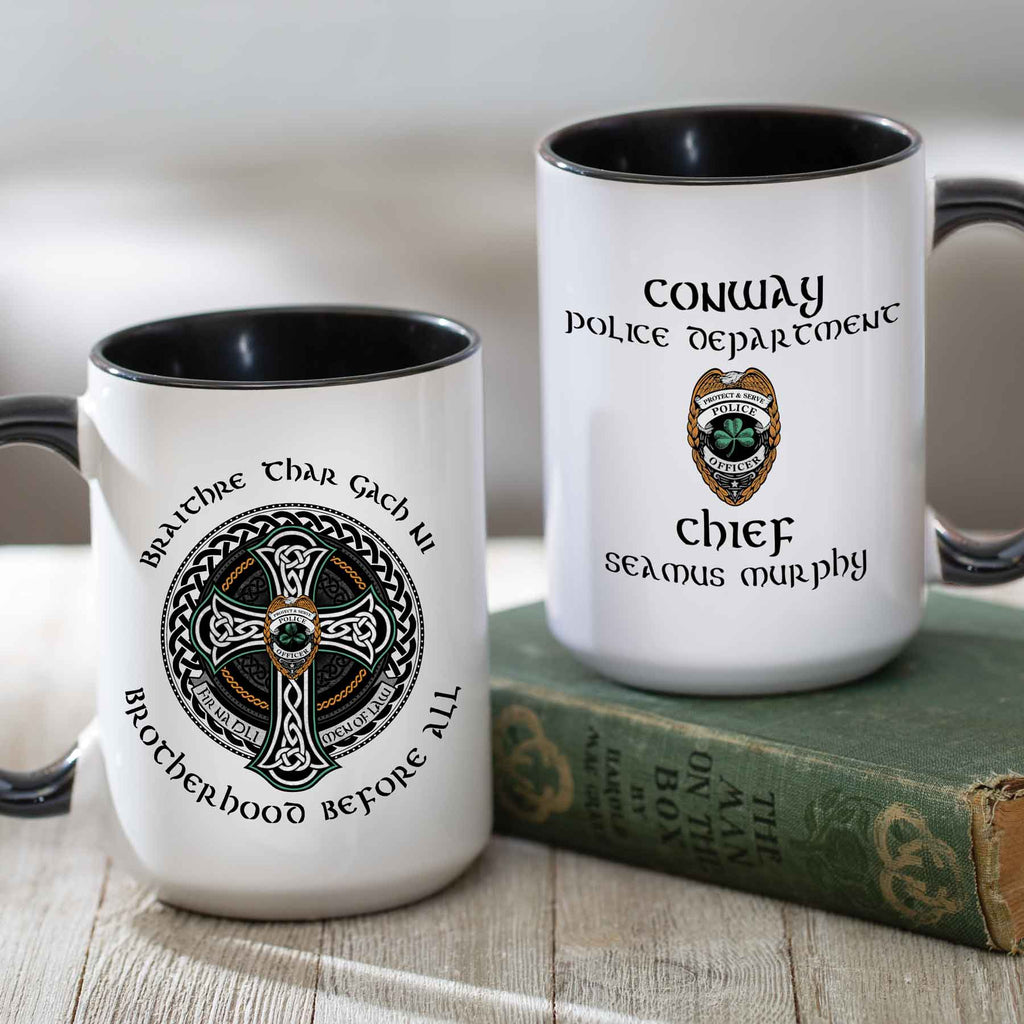 Irish Celtic High Cross Mug Set