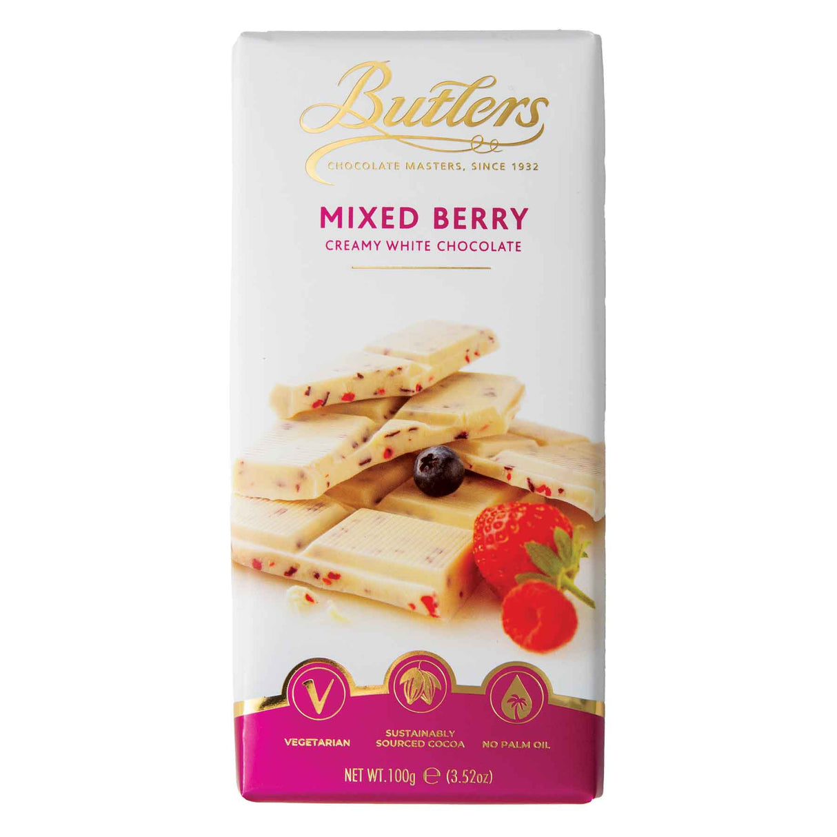 Butlers White Chocolate Mixed Berry Bar