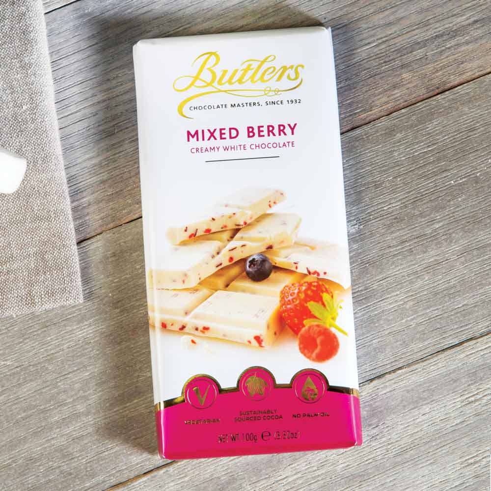 Butlers White Chocolate Mixed Berry Bar