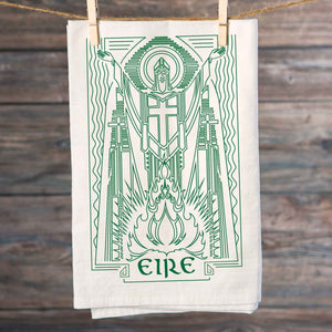 St. Patrick Stamp Tea Towel - Creative Irish Gifts